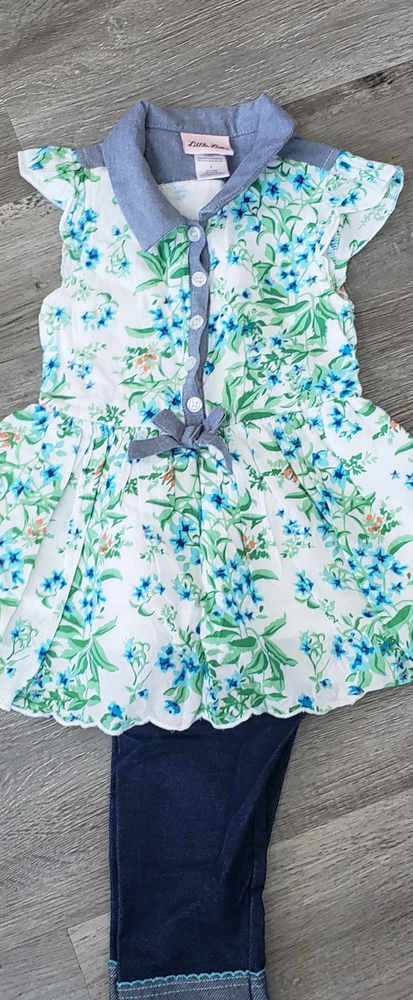 Girls 2 piece floral capri outfit